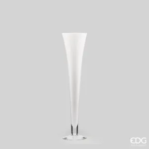 Vaso imbuto NIDA vetro white colorato By EDG Enzo De Gasperi