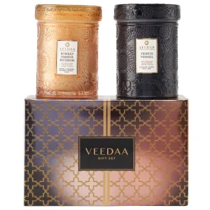 VEEDAA Mandala Glass Duo Candles Gift Set (Style 5)