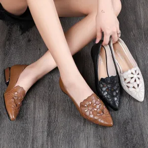 Vegan leather shoes with brocade