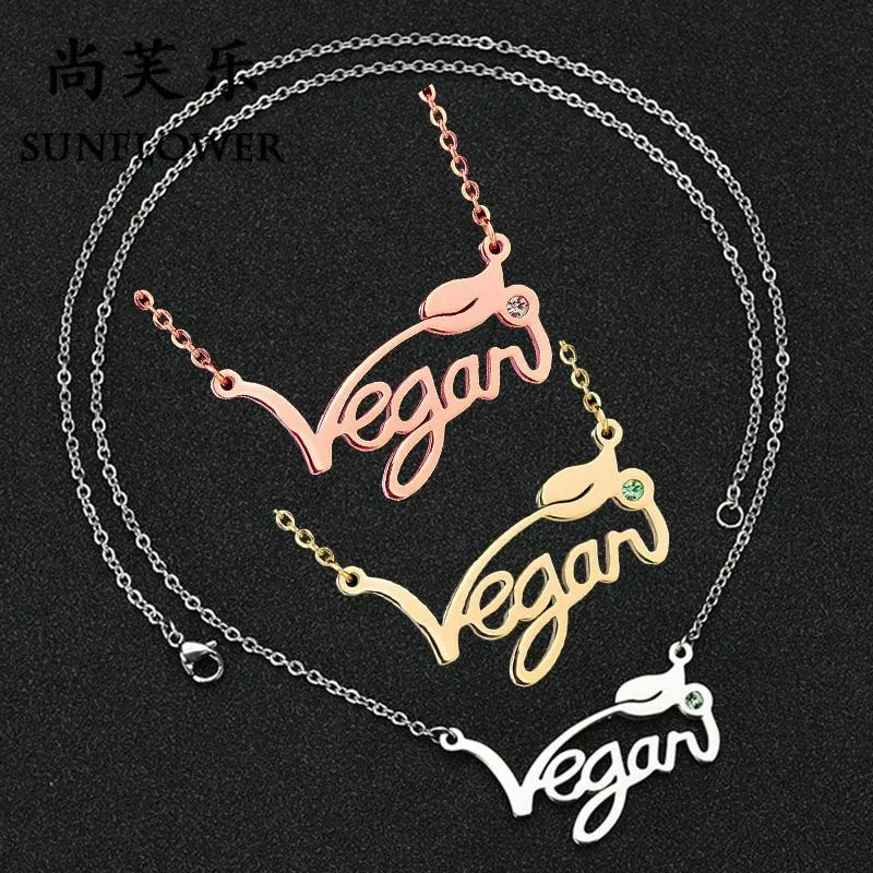 Vegan Stainless Steel Necklace & Ring in Silver, Gold and Rose Gold Tone, Great Gift!  Great MESSAGE!