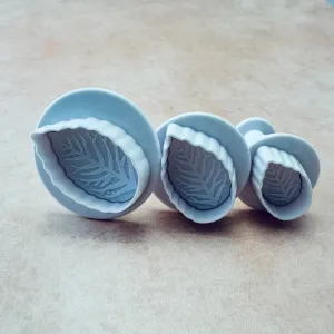 Veined Leaf Mini Shape Plunger Clay Cutter set