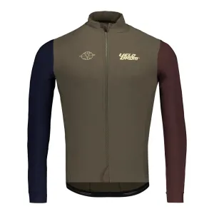 VELODROM RaceDay Thermal Long Sleeve Jersey AW23 - Olive Green Dual Sleeves