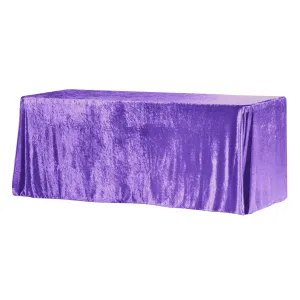 Velvet 90"x132" Rectangular Tablecloth - Purple