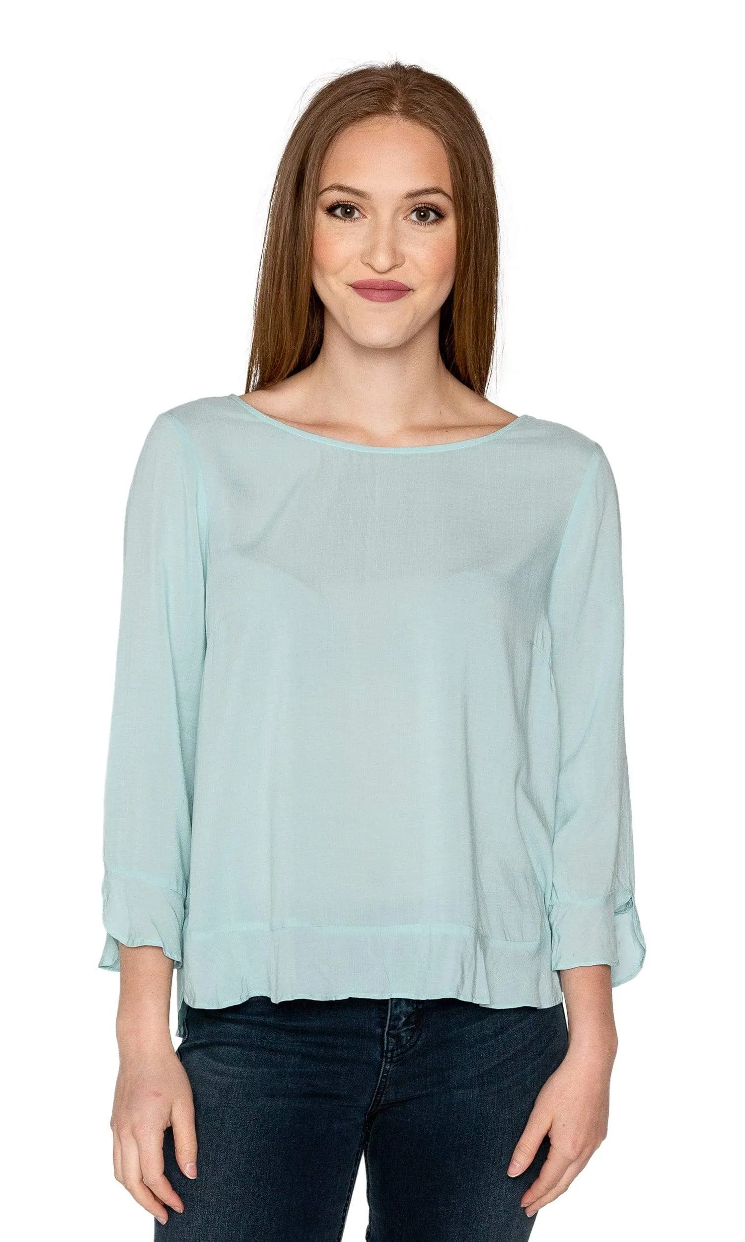 Velvet by Graham & Spencer Mira Ruffle Challis Top