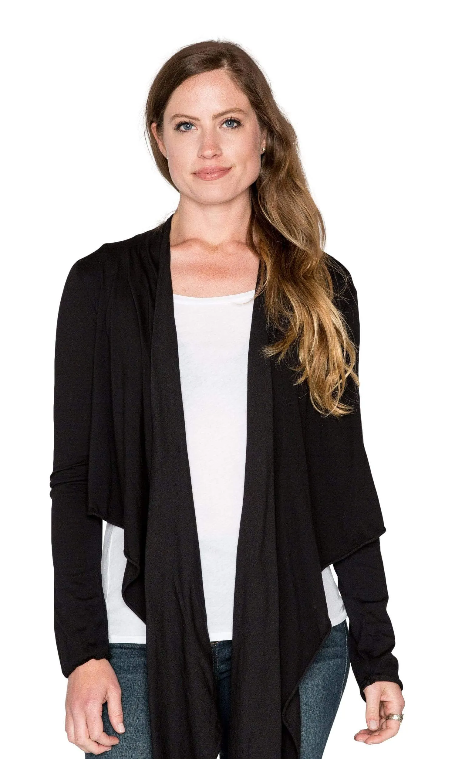 Velvet by Graham & Spencer Pavla Gauzy Whisper Raw Edge Cardigan