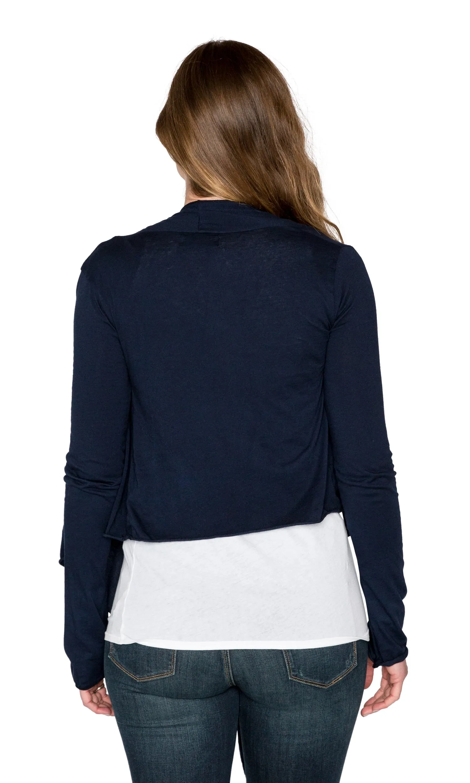 Velvet by Graham & Spencer Pavla Gauzy Whisper Raw Edge Cardigan