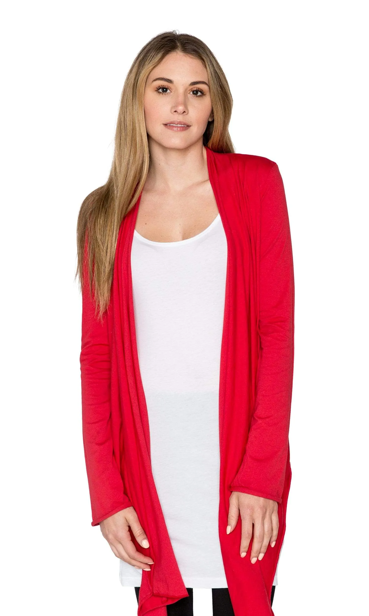 Velvet by Graham & Spencer Pavla Gauzy Whisper Raw Edge Cardigan