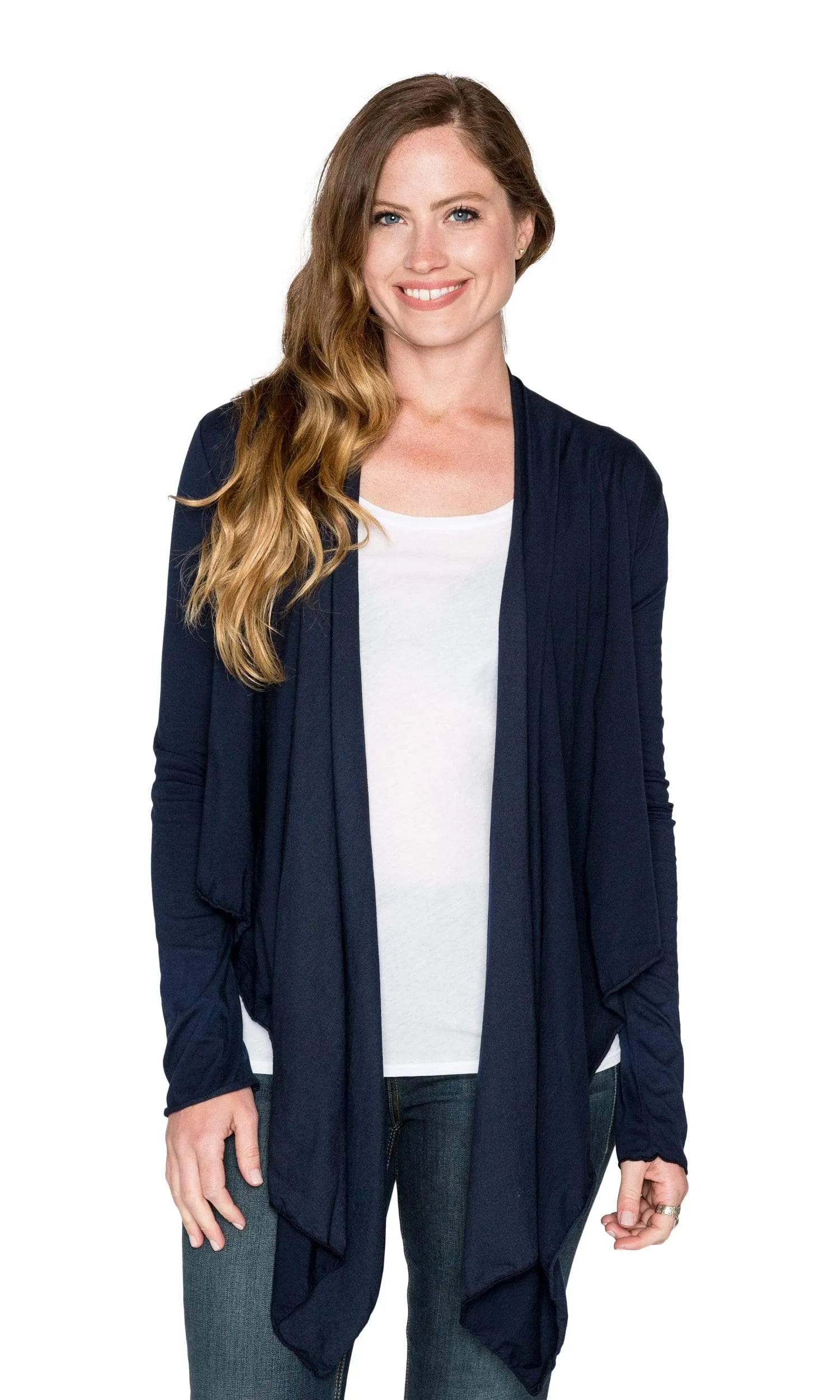 Velvet by Graham & Spencer Pavla Gauzy Whisper Raw Edge Cardigan