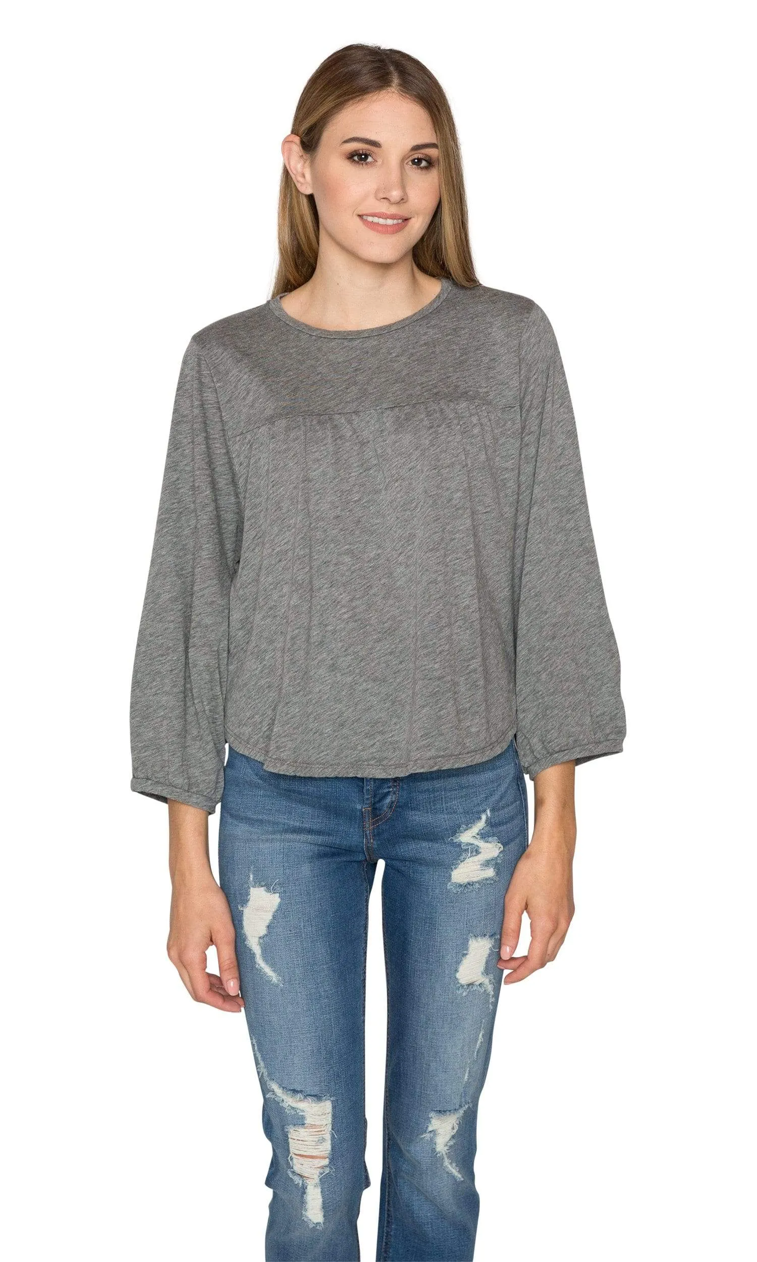 Velvet by Graham & Spencer Winnah Cotton Slub Peasant Top