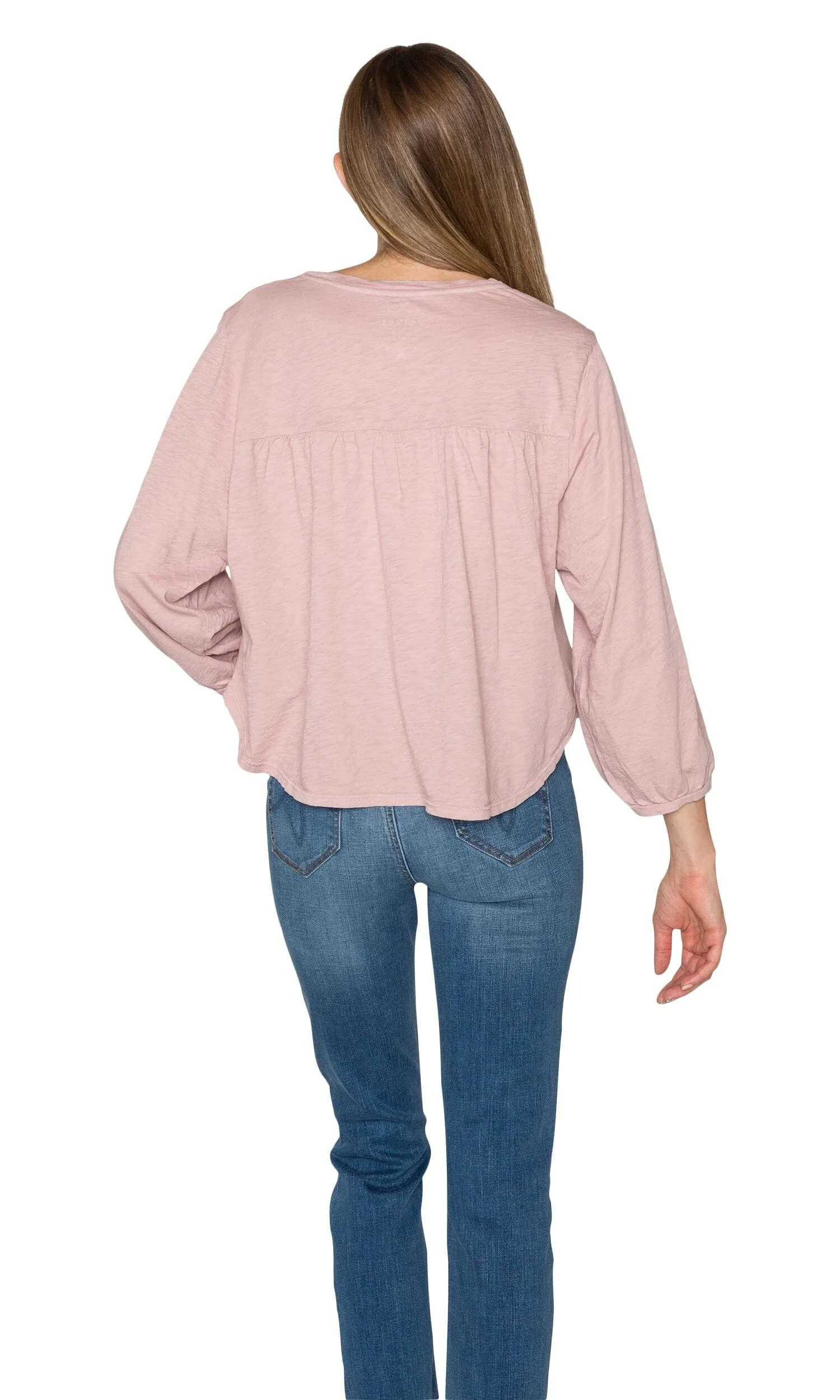 Velvet by Graham & Spencer Winnah Cotton Slub Peasant Top