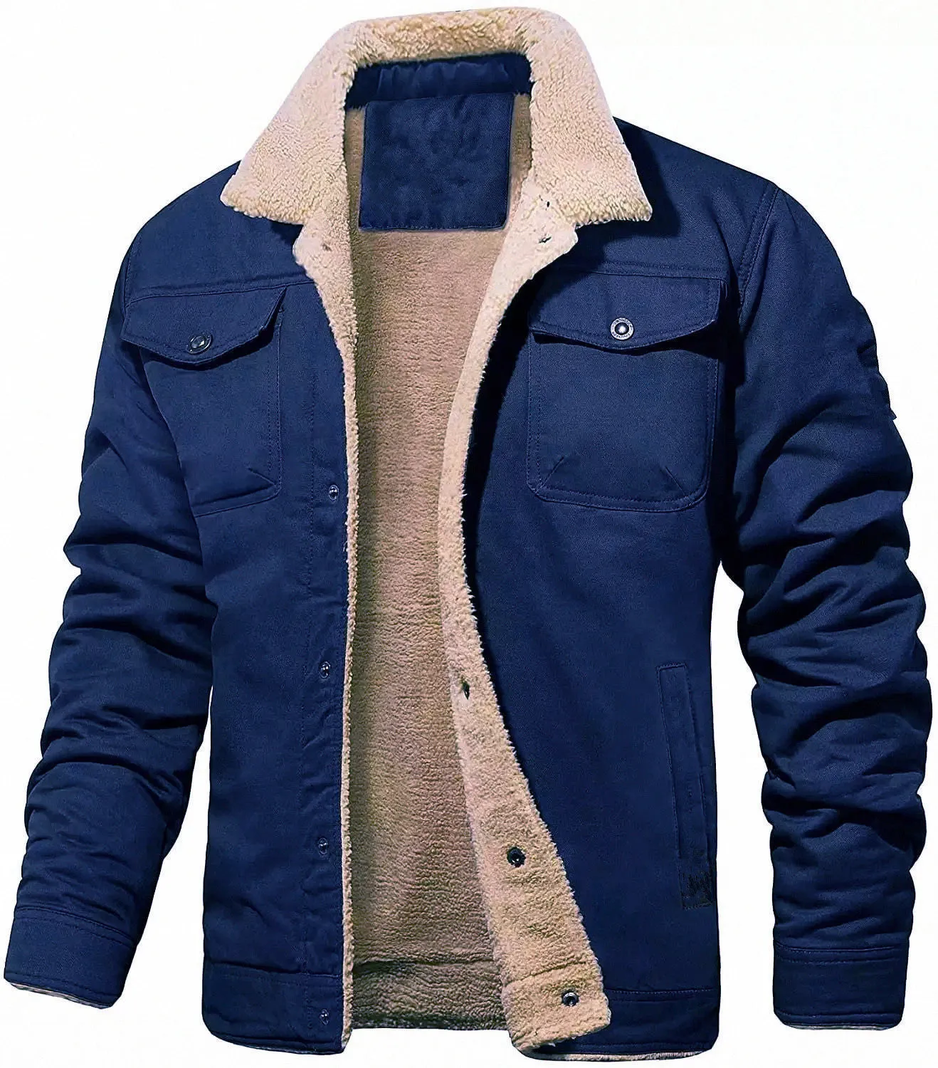 VELVET COTTON WORK CLOTHES CASUAL JACKET FOR MEN