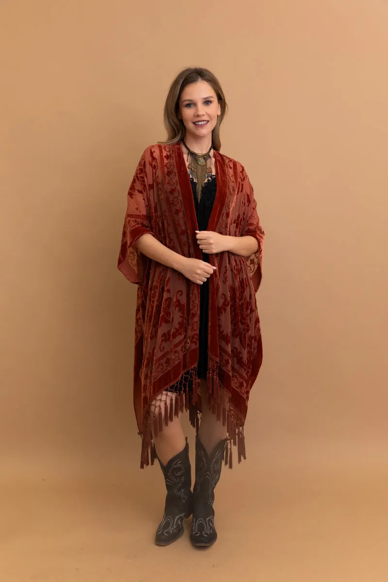 Velvet Dream Mesh Tapestry Kimono