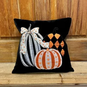 Velvet Embroidery Pumpkin Pillow