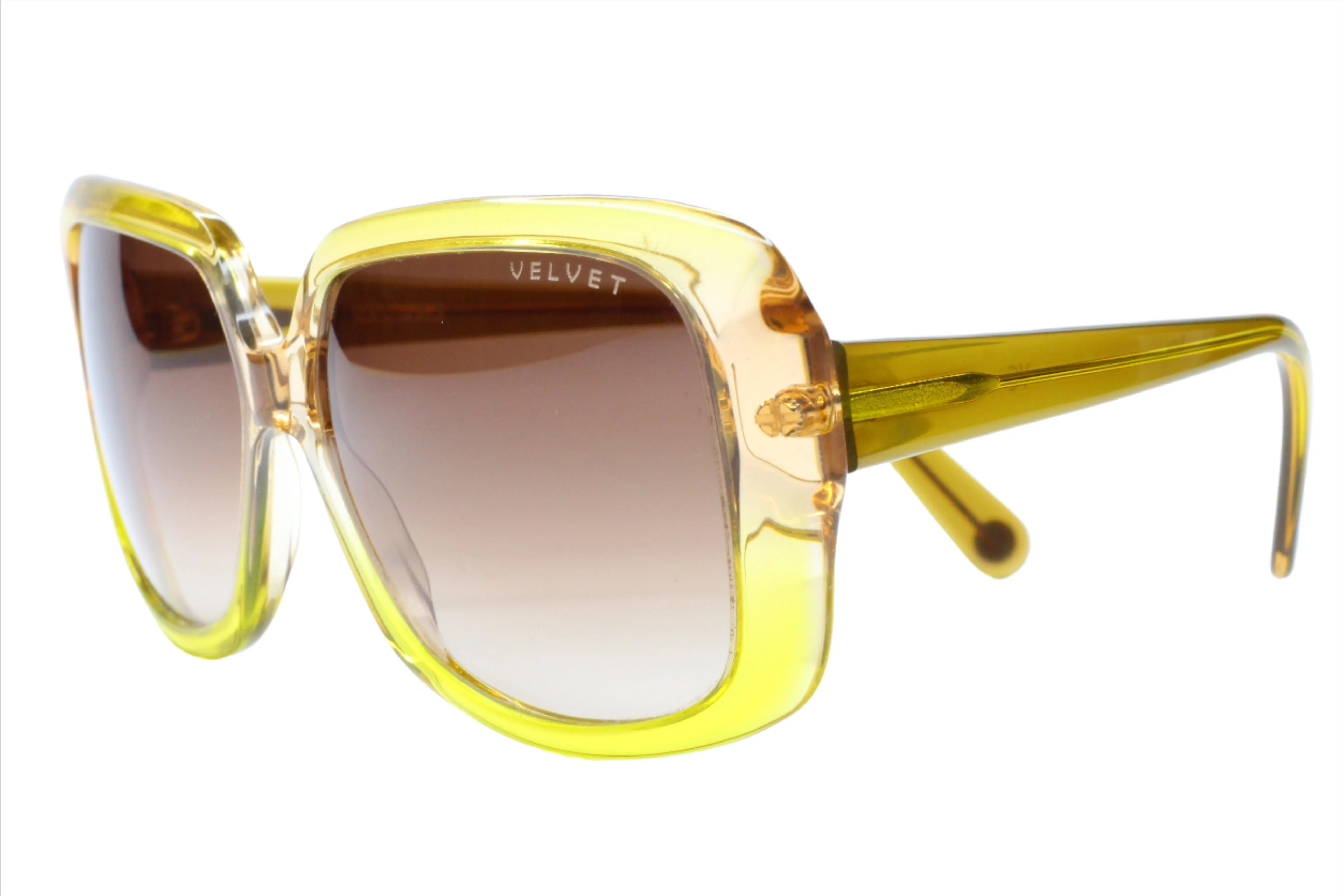 Velvet Eyewear YC JONI Transparent Yellow Green Designer Italy Sunglasses