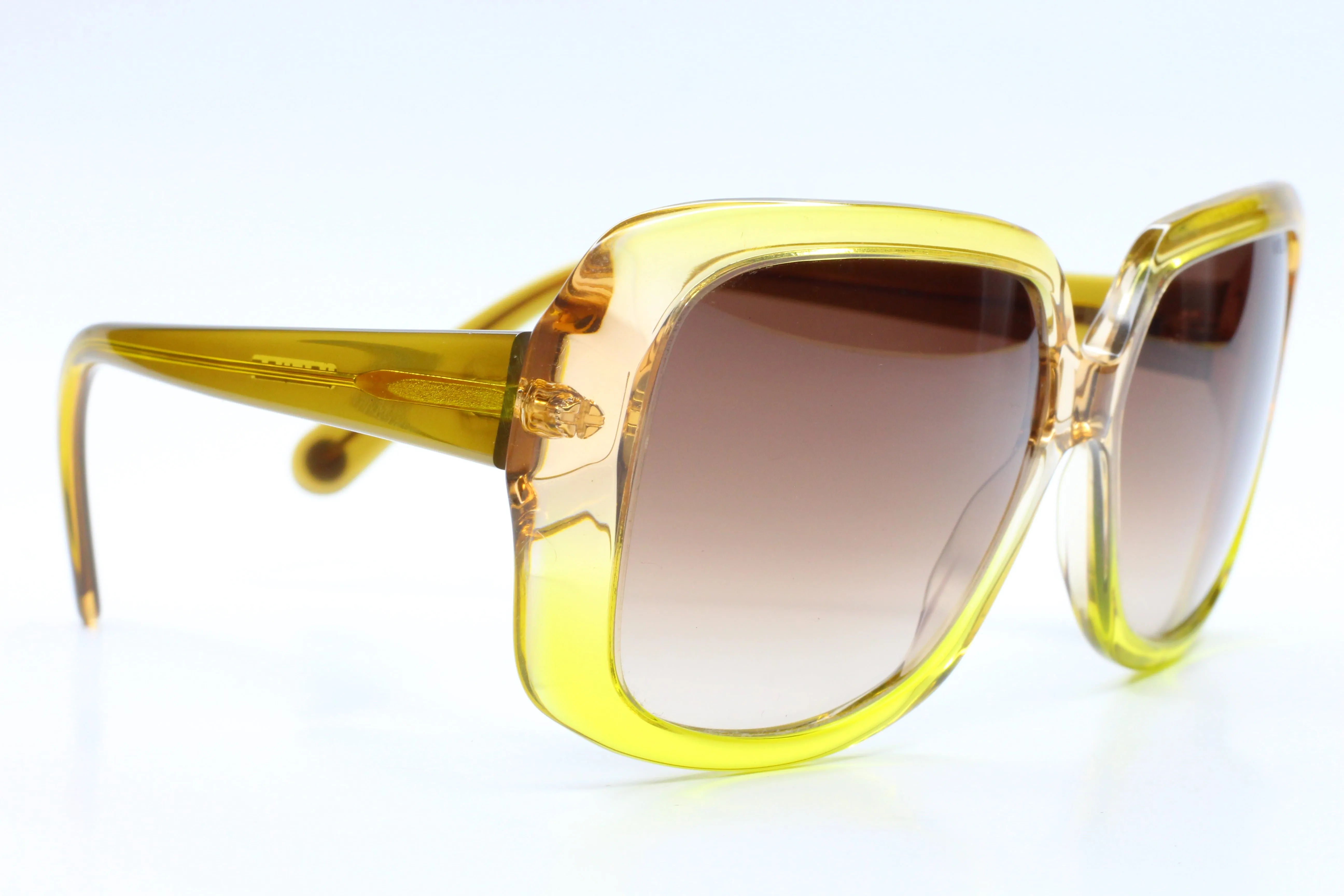 Velvet Eyewear YC JONI Transparent Yellow Green Designer Italy Sunglasses