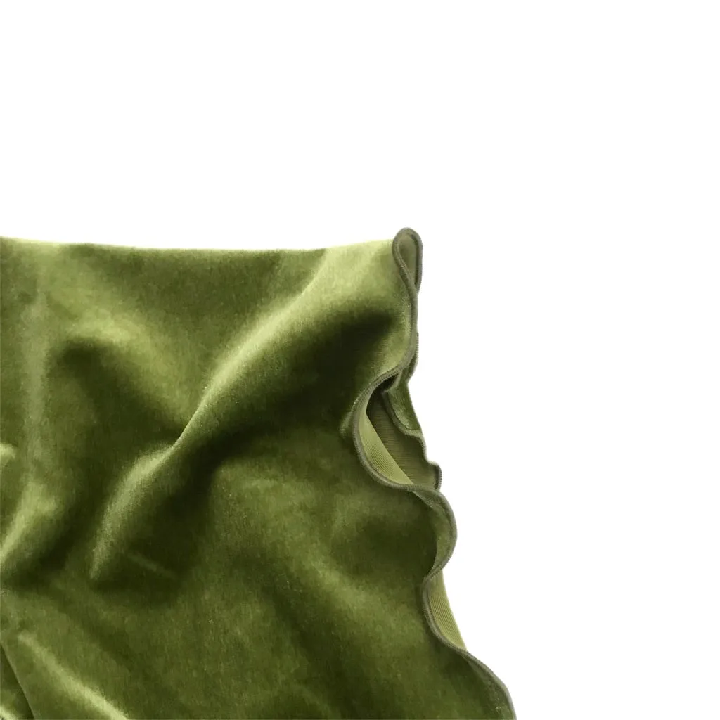 Velvet Head Scarf Olive Green