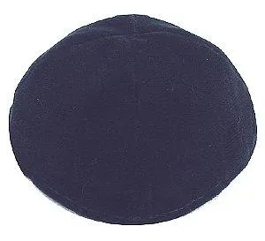 Velvet Lined Kippot - Navy Blue