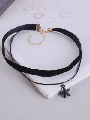 Velvet Star Charm Layered Choker for Women Jewelry for Women Necklace