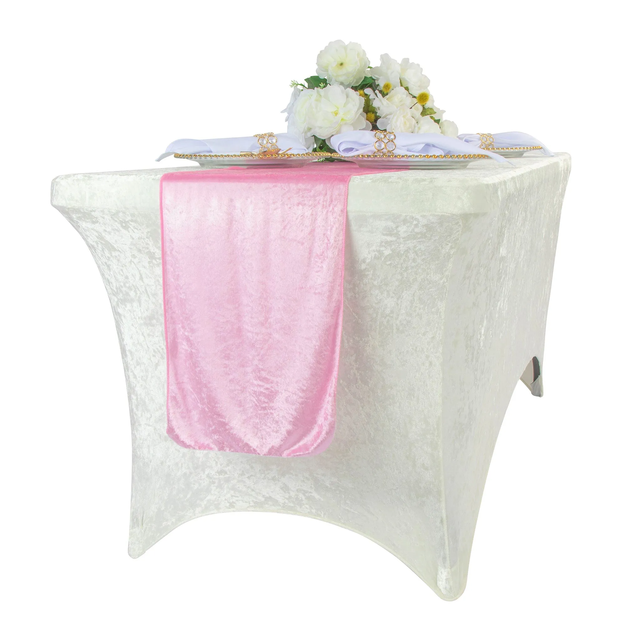 Velvet Table Runner - Pink