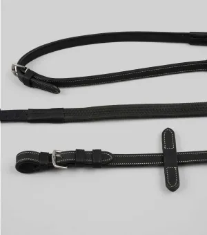 Veneto Rubber Grip Reins Black