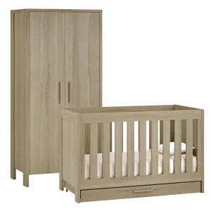 Venicci Forenzo 2 Piece Wardrobe Roomset in Honey Oak