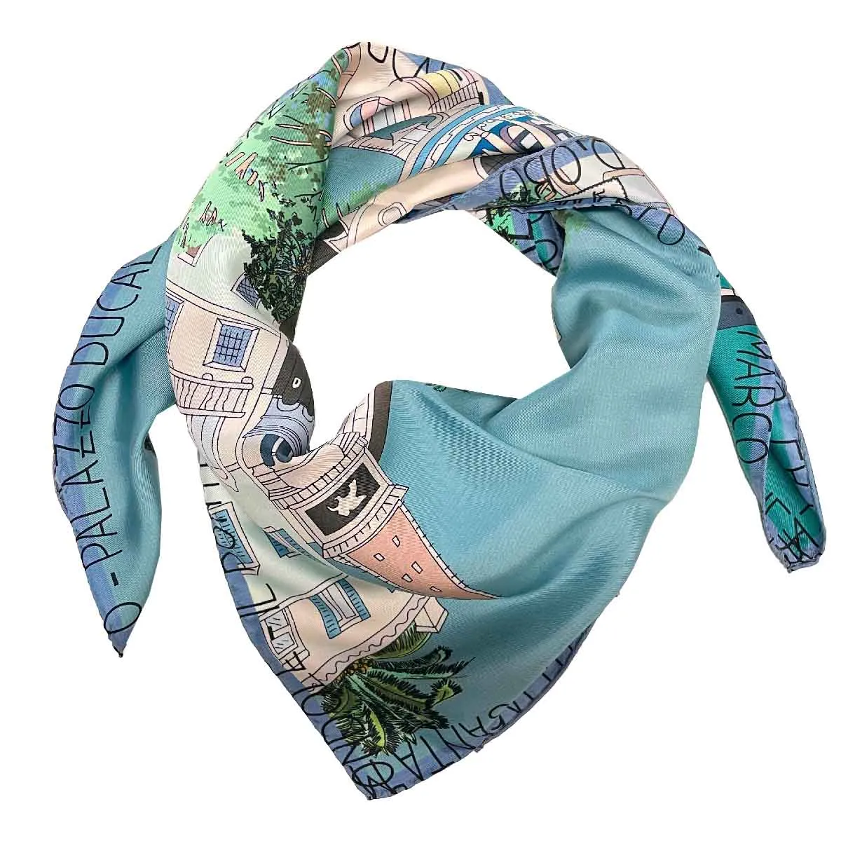 Venice silk scarf 90