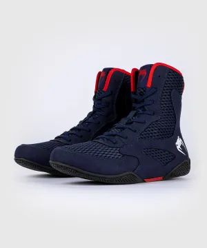 Venum Contender Boxing Shoes - Navy Blue/Red