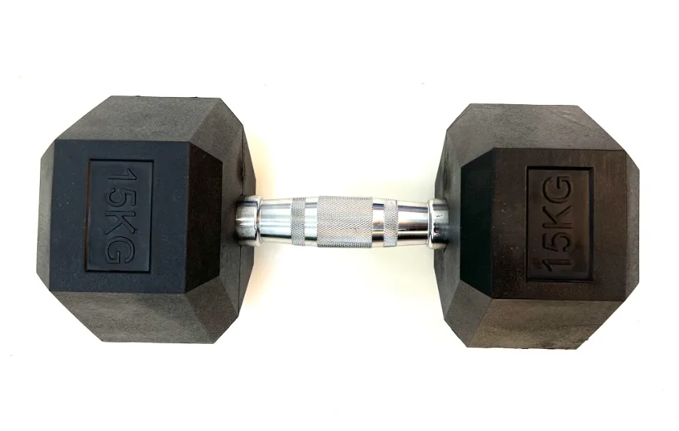 VEO Rubber Hex Dumbbell 15KG