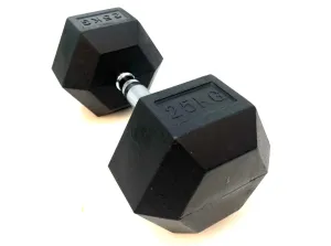 VEO Rubber Hex Dumbbell 25KG