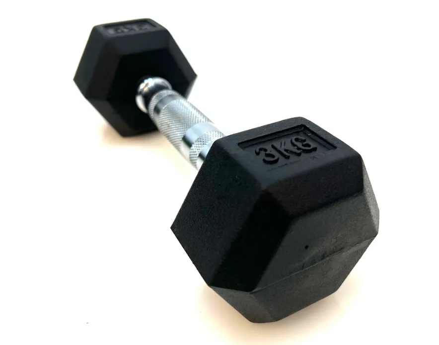 VEO Rubber Hex Dumbbell 3KG