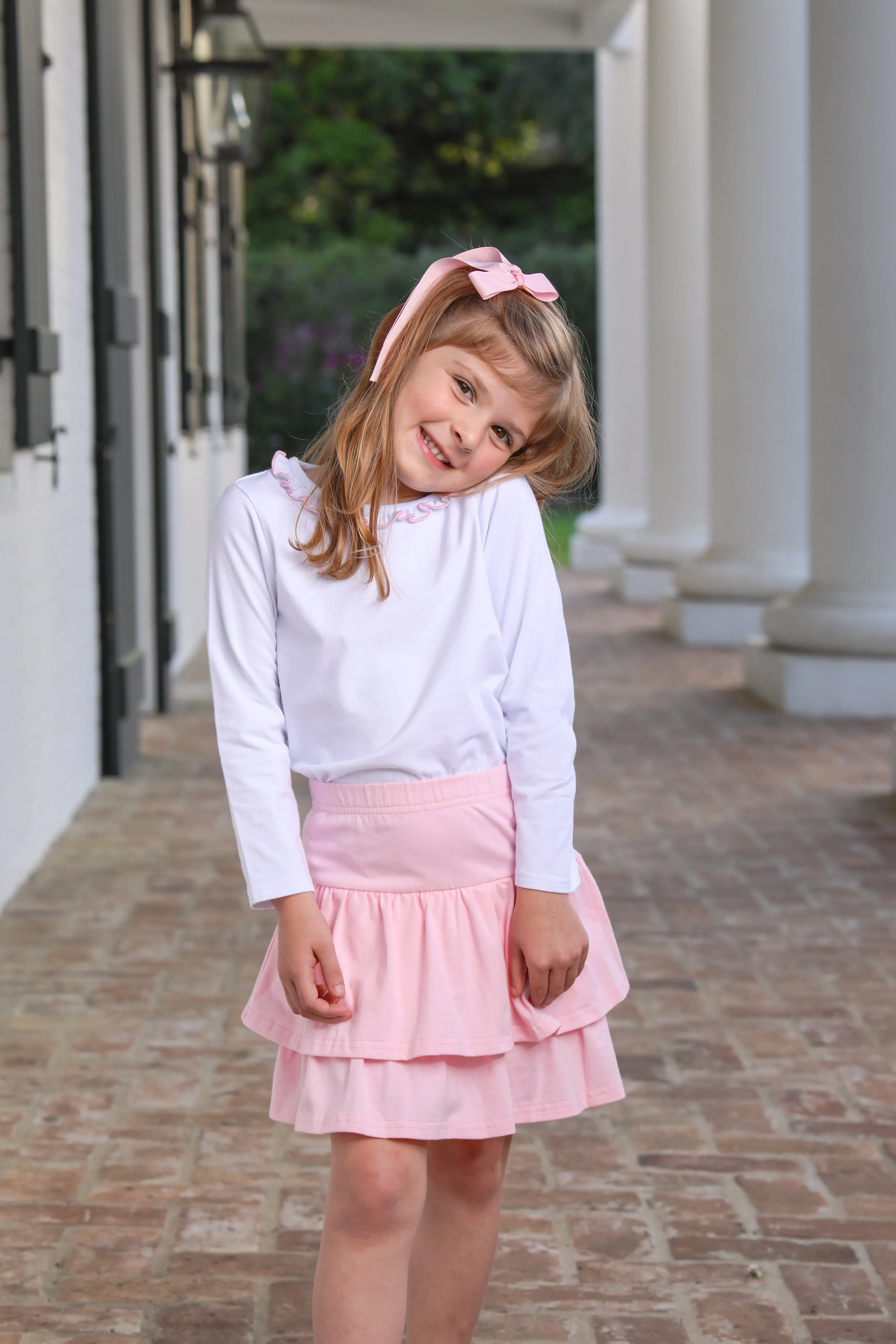 Vera Ruffle Top- Light Pink