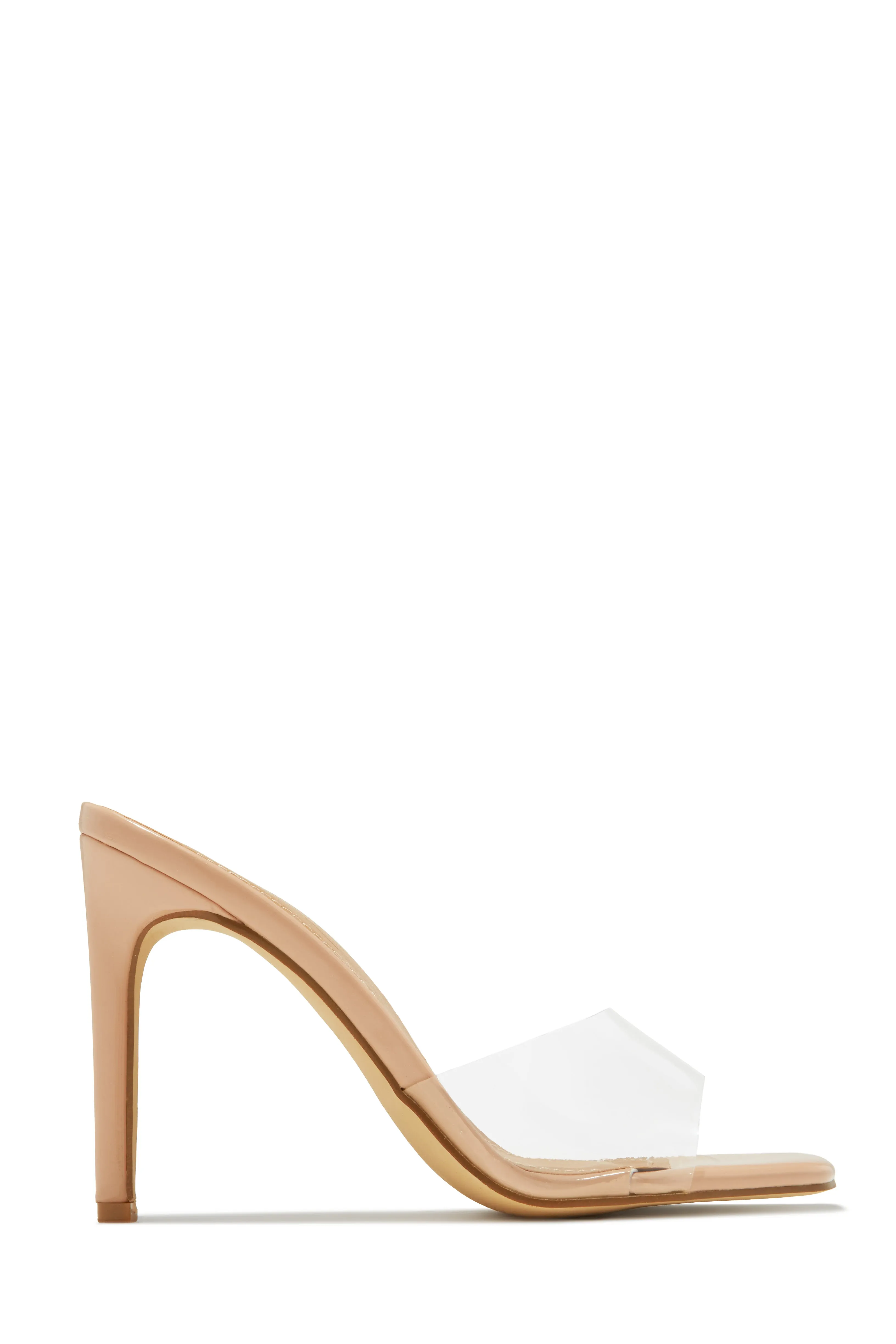 Verena High Heel Mules - Clear