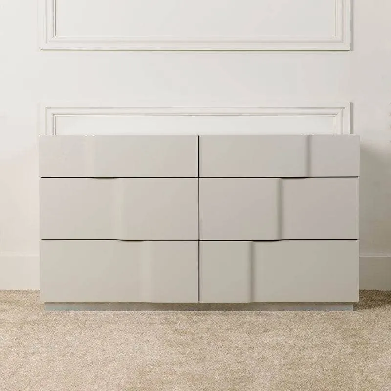 Verona 6 Drawer Dresser - Cashmere