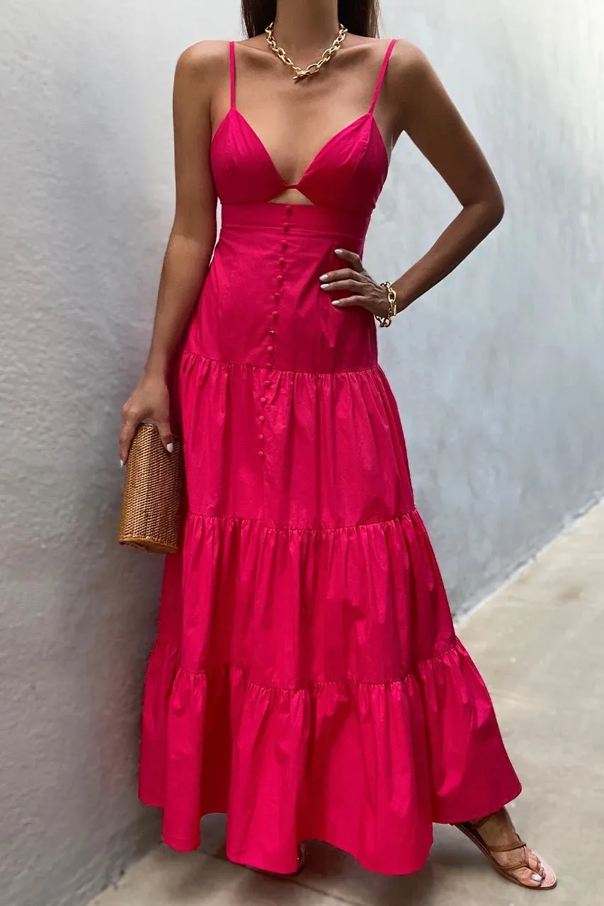 Verona fuchsia maxi dress