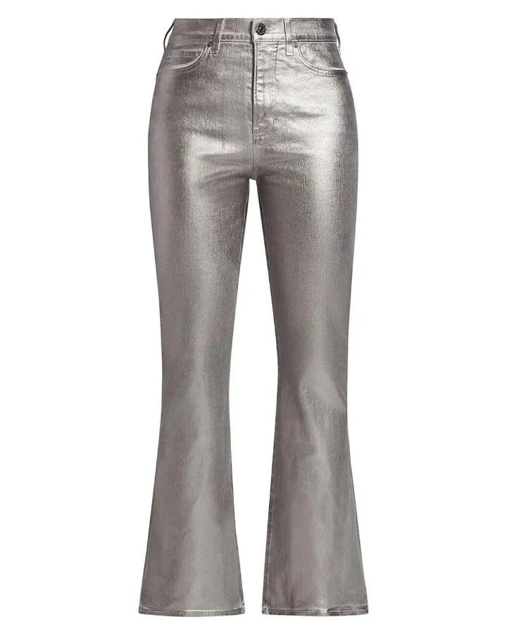 Veronica Beard Carson Metallic Ankle Pant