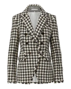 Veronica Beard Miller Houndstooth Dickey Jacket