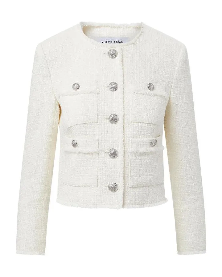 Veronica Beard Olbia White Tweed Jacket