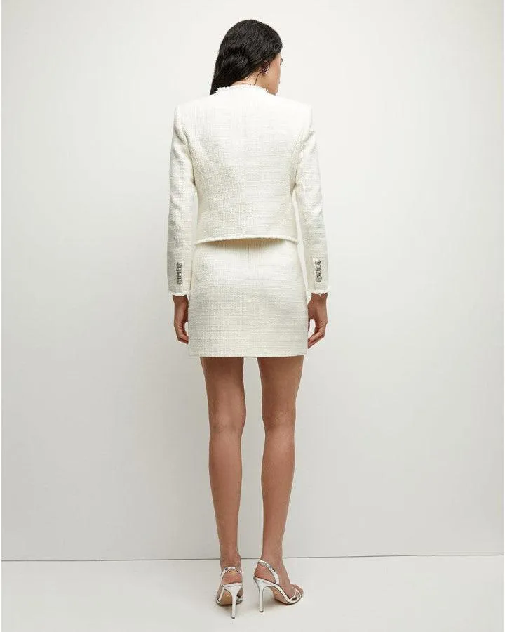 Veronica Beard Olbia White Tweed Jacket