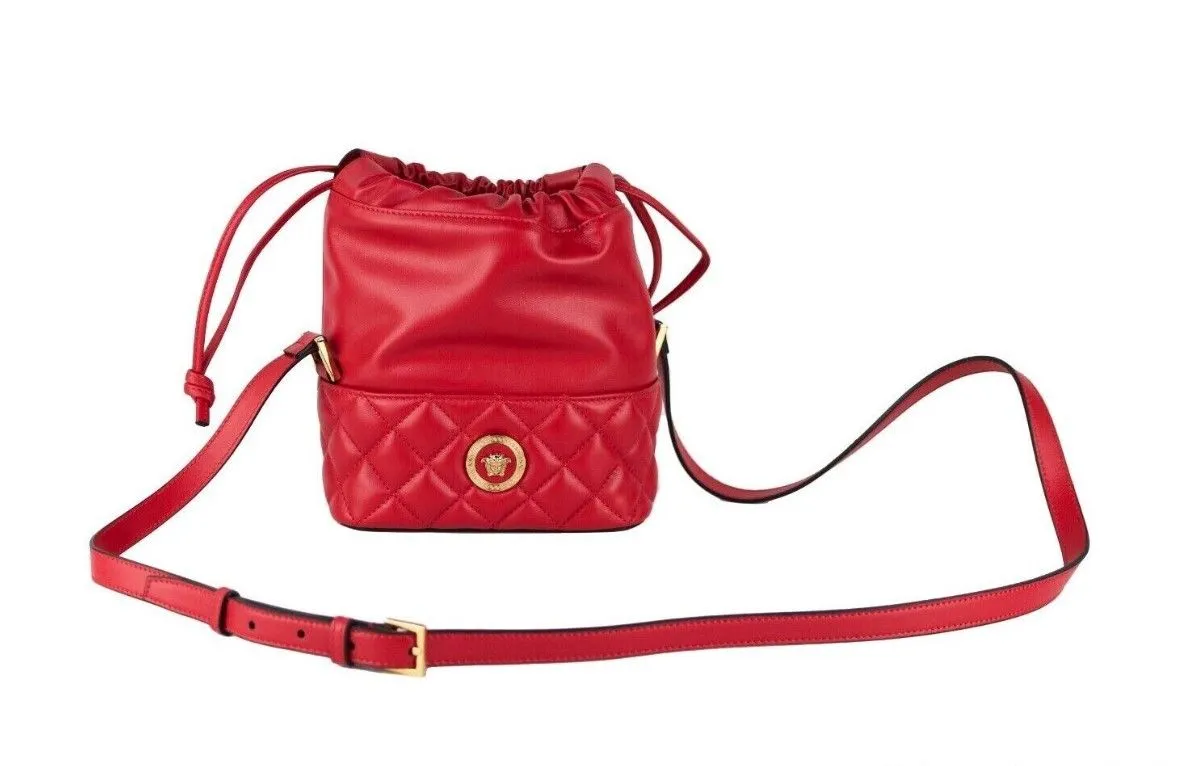 Versace Red Sack Handbag Crossbody