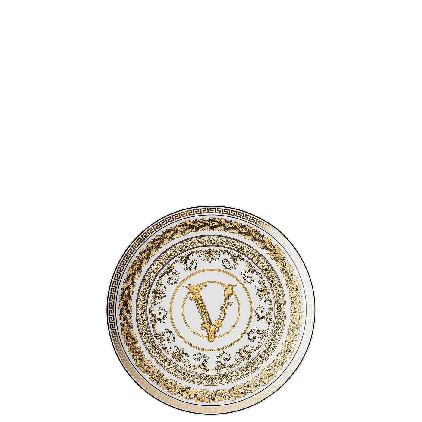 VERSACE - Virtus Gala White Piattino Piatto 17cm Bianco Oro