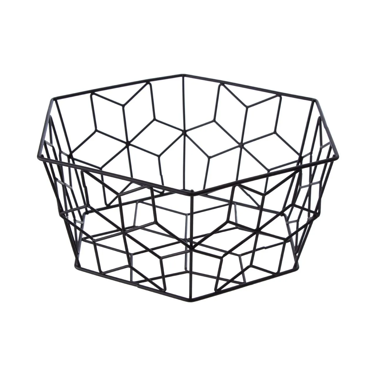 Vertex Contour Fruit Basket - Matte Black