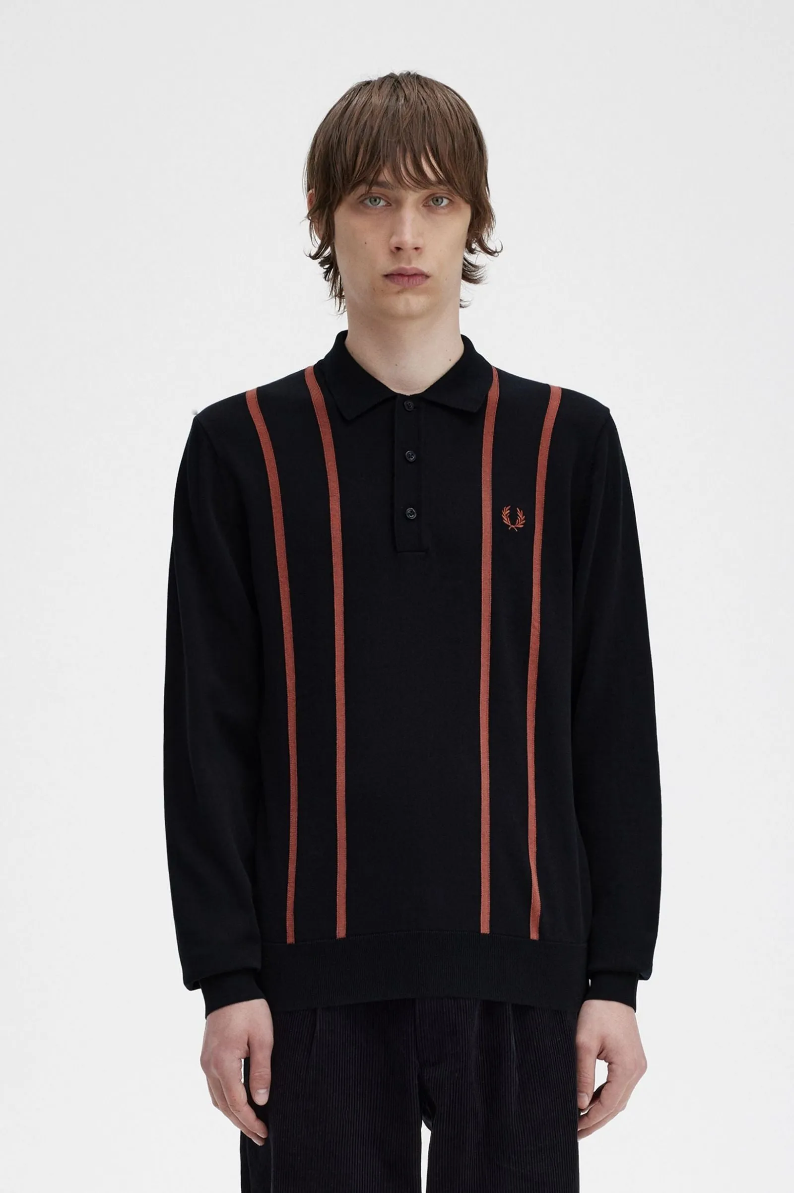 Vertical Stripe Knitted Shirt