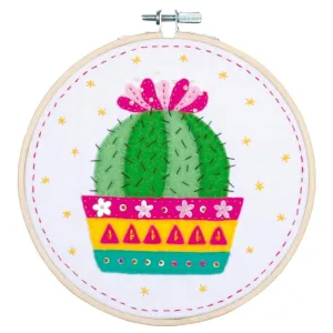 Vervaco Felt Applique Kit 6" - Round Cactus*