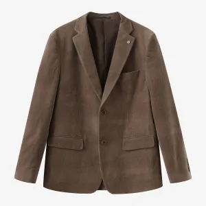 Veste blazer Henri en velours chocolat