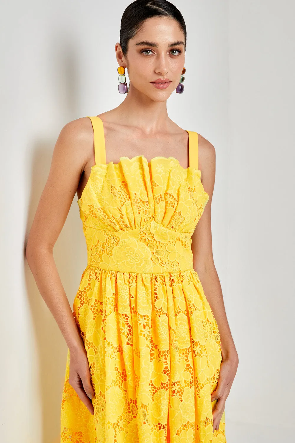 Vestido Ave Rara Amarelo Hortencia Lesie Longo