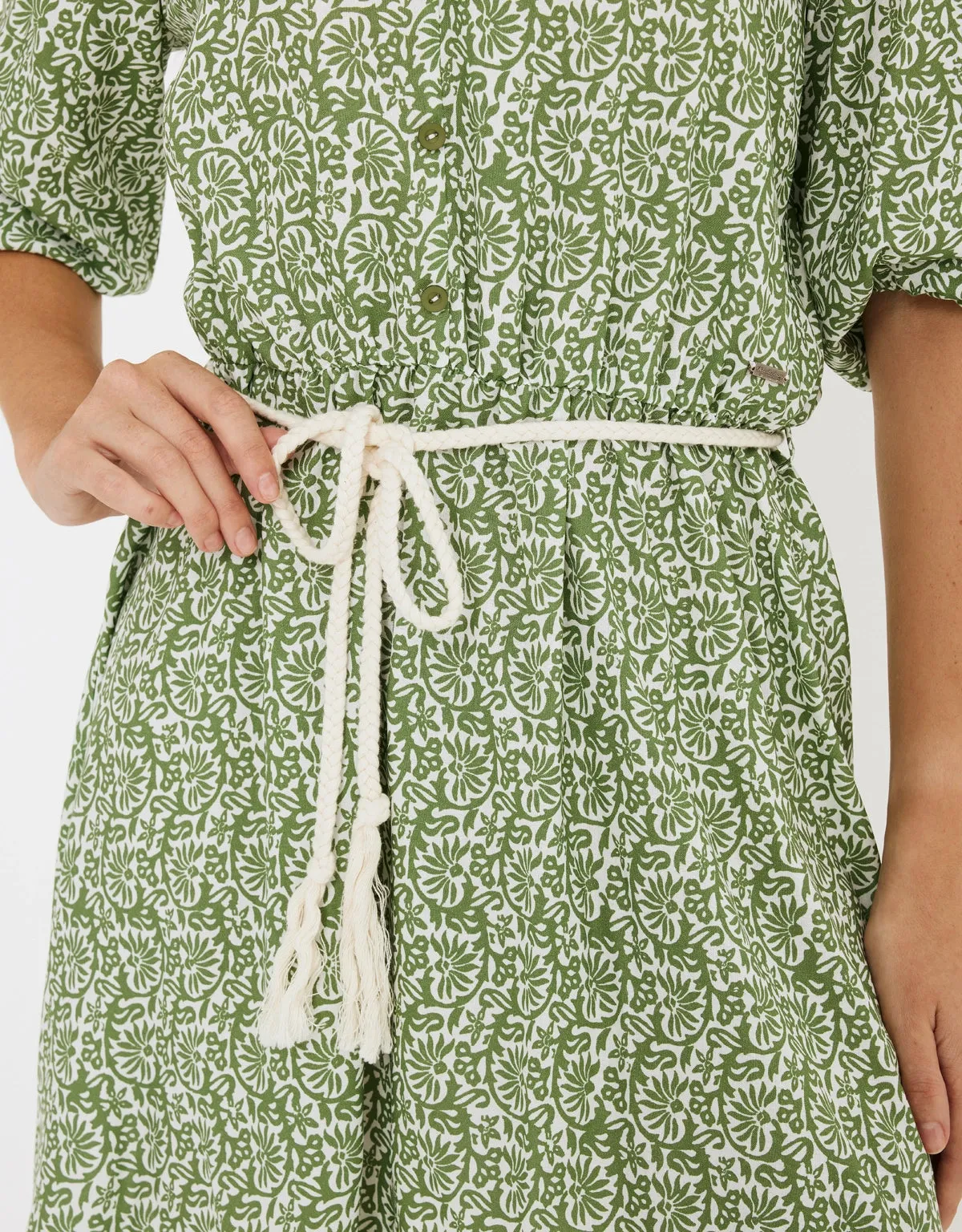 Vestido Corto Verde Estampado - Ony