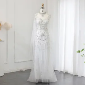 Vestido de Festa Charme Branco com Brilho - Modelo Especial