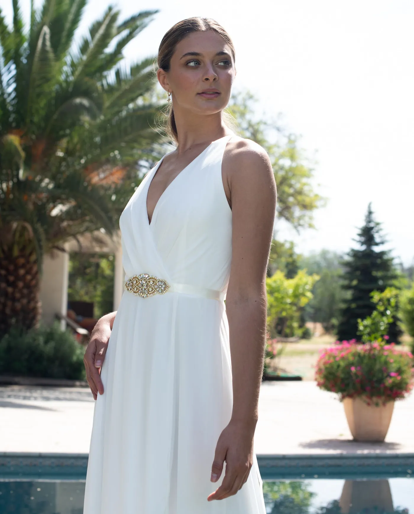 VESTIDO LARGO DE FIESTA MAIRA IVORY