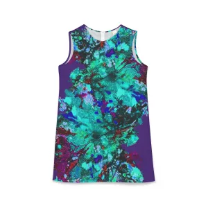 Vestido sin mangas FLOR AZUL