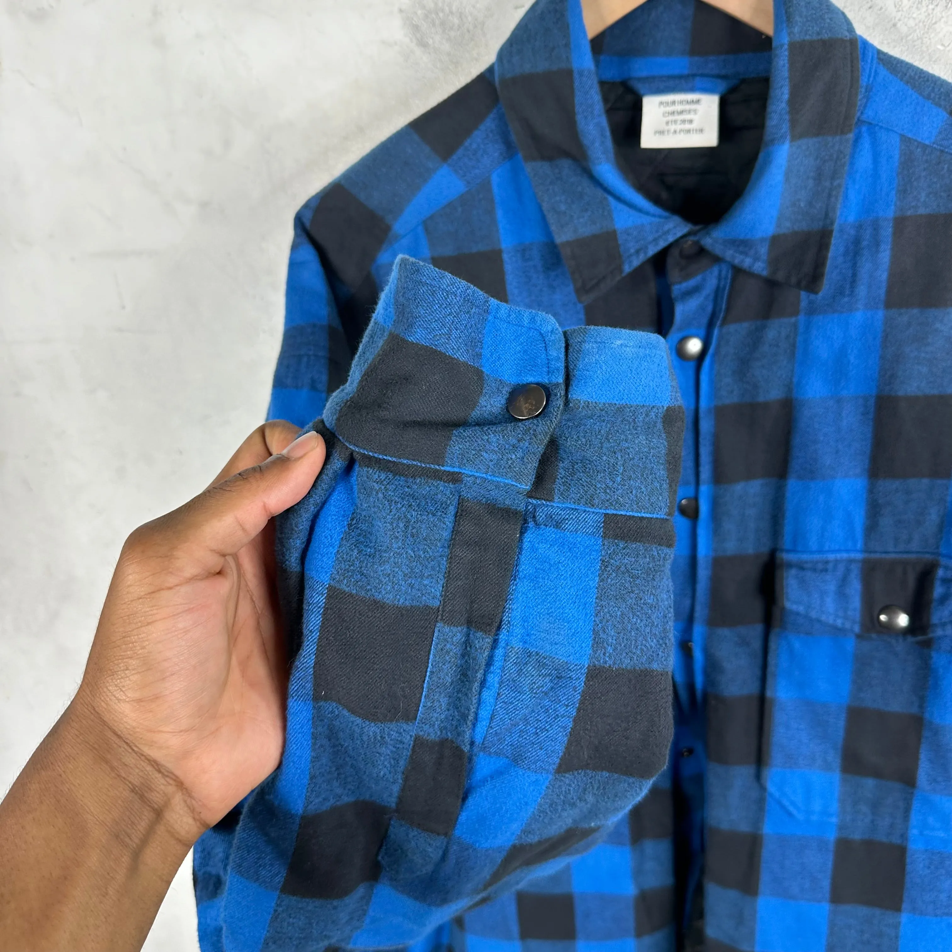 VETEMENTS Oversized Blue Chemises Flannel